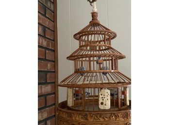 Asian  Decorative Wooden Bird Cage