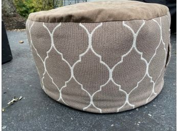 Microsuede Ottoman Pouf Contemporary Style