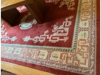 Fringed Asian Design Style Rug. No Tag