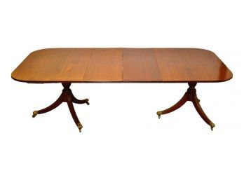 Mahogany Double Pedestal Rectangular Table