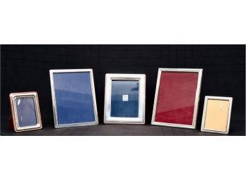Set Of 5 Sterling Silver Picture Frames