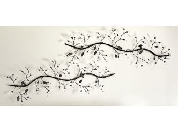 Forged Metal Branch Wall Art - Pair