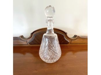 Vintage Cut Crystal Glass Decanter With Stopper