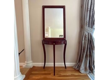 Small Demilune Console Table With Mirror