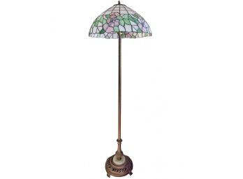 Gorgeous Leaded Stained Glass Standing Floor Lamp