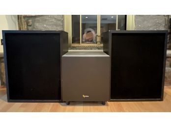 Audio Equipment - Pair Of Frazier Black Box II Speakers And Infinity Model BU-2 Sub Woofer