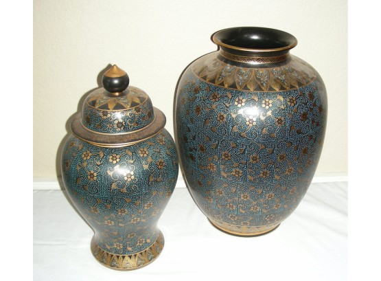 Japanese Ginger Jar And Matching Vase