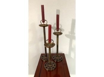 Set Of 3 Graduated Height Candle Stands