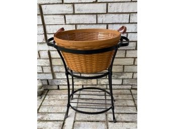 Longaberger Beverage Tub Basket Wrought Iron Stand Combo With Protector , Instructions