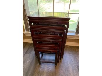 Set Of 4 Rosewood Nesting Tables