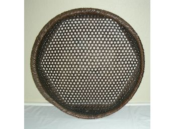 Large Decorative Round Wicker Basket