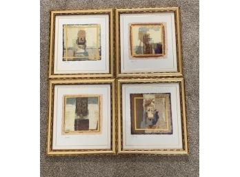 Set Of 4 Framed Prints From Bombay Co. - Mind, Body, Spirit, Soul