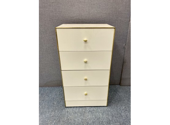 Contemporary White Four Drawer Chest