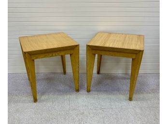 Pair Mid Century Modern  One Drawer Side Tables