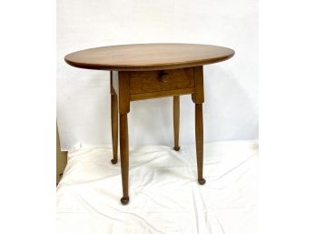 Vintage Signed Stickley Colonial Style Solid Cherry Side Table With Labels Circa 1960
