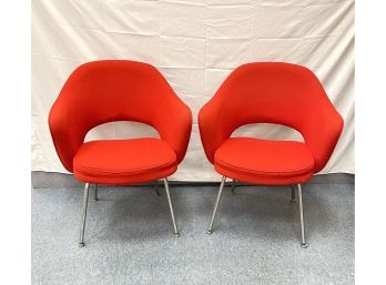 Pair Mid Century Modern Style  Upholstered Chairs