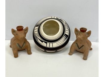 Mexican And Navajo Pottery