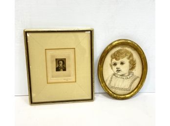 Two Framed  Portraits