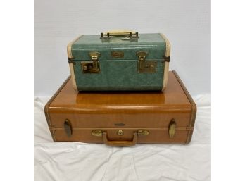 Vintage Samsonite Suitcase And ABC Milwaukee Cosmetic Case