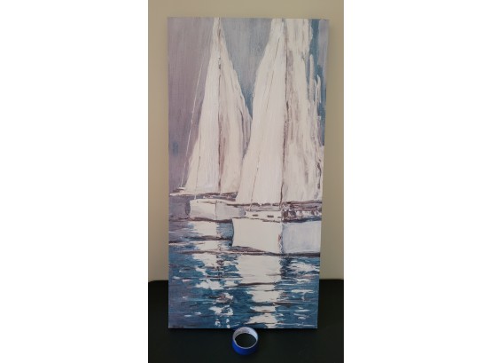 Acrylic On Vinyl Sailboat Reflection