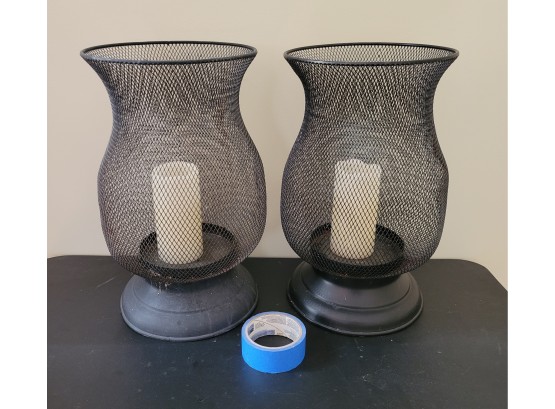 Pair Of Large Candle Holders