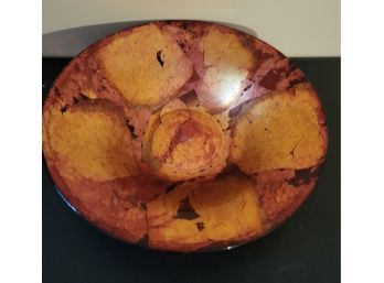 Copper And Cherry Colored Layered Bowl