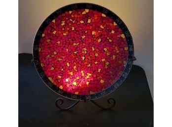 Rose Glass Platter