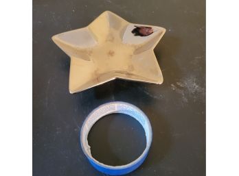 Pottery Barn Aluminum Star Dish