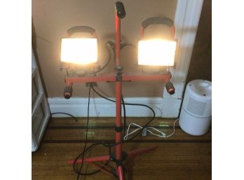 Commercial Electric Dual Work Light Stand