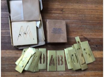 Brass Stencil Set & Paper Alphabet Stencils
