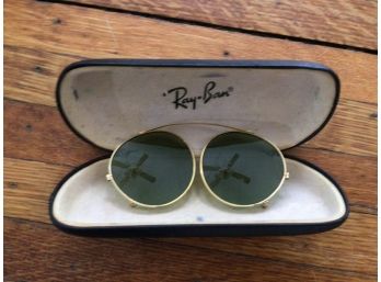 Vintage Clip On Sunglasses In Rayban Ray Ban Case