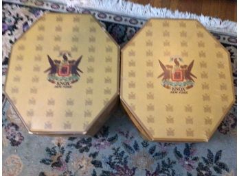 Pair Vintage Knox NY Hat Boxes And Brittany Head-a-matic Hat