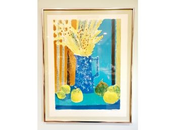 Colorful Framed, Signed & Number 49 / 125 Guy Bardone Wall Art Still Life Lithograph