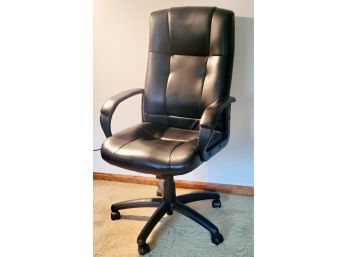 Black Faux Leather Adjustable Office Desk Chair
