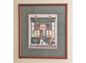 Signed, Framed And Matted Golf Pro Shop Lithograph