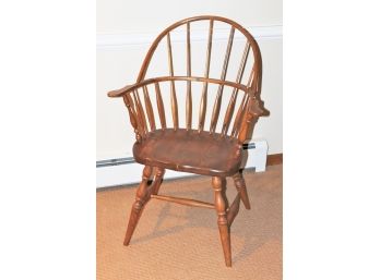 The Bartley Collection Custom Crafted Elm Wood Windsor Armchair