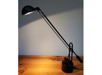 Vintage Mid Century Modern Sleek Black Contemporary Styled Desk Lamp - Blue UL Tag!