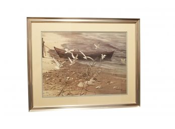 Vintage Carolyn Blish 'Sea Shells' Signed Print #1134 Matted & Framed