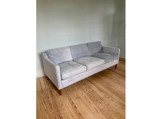 Pearl Gray Velvet Sofa
