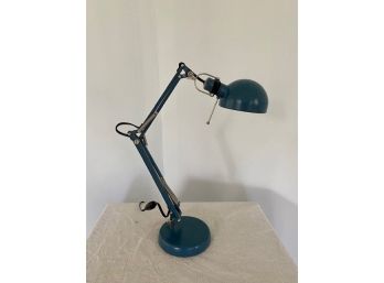 Teal Blue Industrial Style Elbow Lamp 1 Of 2