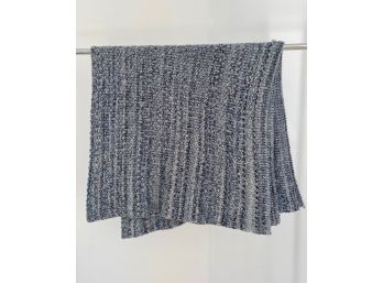 Knitted Gray Throw Blanket