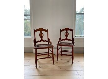 Lovely Antique Dining Chairs, Pair