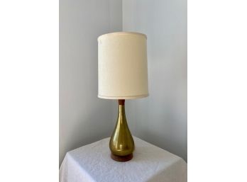 Beautiful Curved Mid-Century Brass Lamp