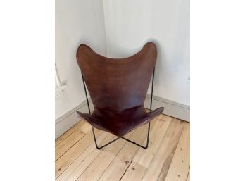 Cordovan Leather Butterfly Chairs 2 Of 2