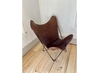 Cordovan Leather Butterfly Chairs 1 Of 2