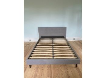 Modway Queen Size Gray Upholstered Modway Bed Frame 2 Of 2
