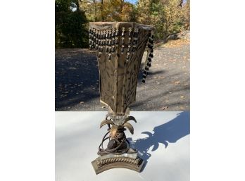 Metal And Crystal Lamp,Working,Unique Style,Rare
