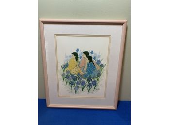 Pristine Print Double Matted Signed & Dated Listed Artist