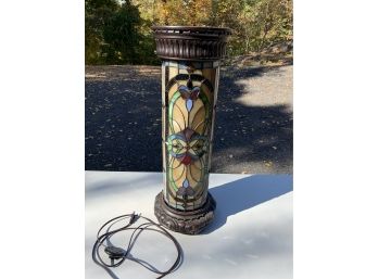Tiffany Style Pedestal Lamp,In Great,Working