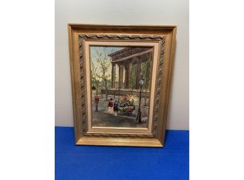 Oil On Board Signed By The Artist (Theo Quinn) Paris France